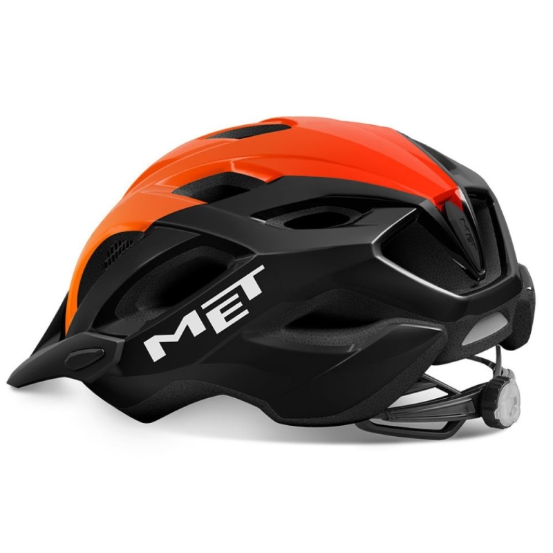 Kask rowerowy MET Crossover czarno-pomarańczowy