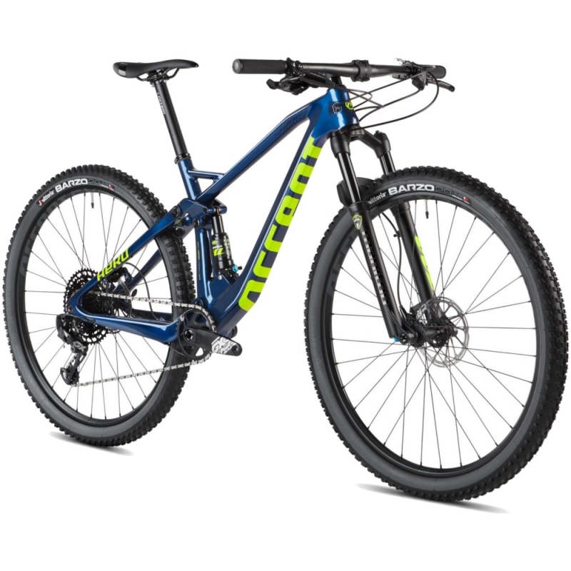 Rower Accent Hero Carbon GX Eagle granatowo-limonkowy
