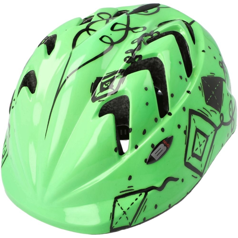 Kask rowerowy Merida B-Skin Kidy Pro Zigzag zielono-czarny