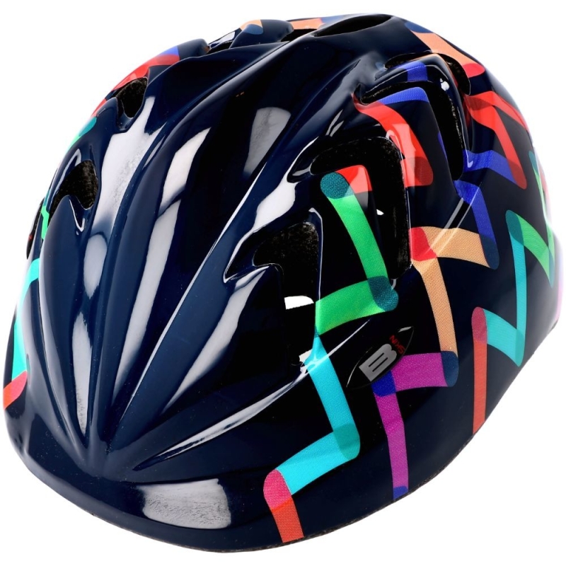 Kask rowerowy Merida B-Skin Kidy Pro Zigzag niebieski