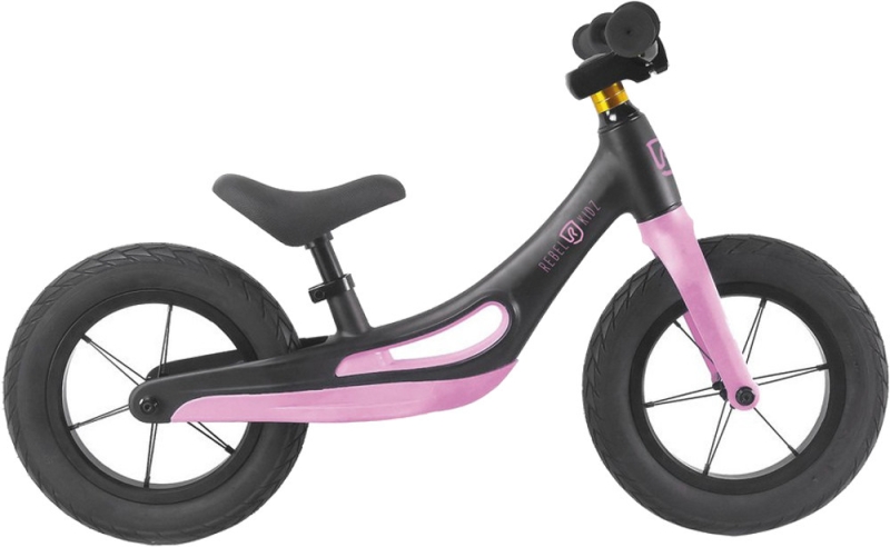 Rowerek biegowy Rebel Kidz Runner czarno-różowy