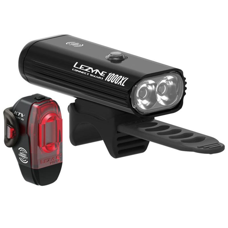 Zestaw lampek rowerowych Lezyne Connect Smart 1000XL & KTV Pro Smart Drive