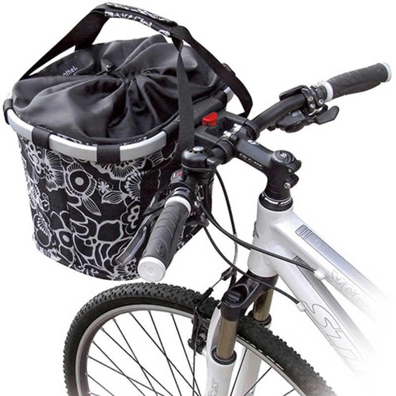 Koszyk na rower KlickFix Bikebasket Fleur Black