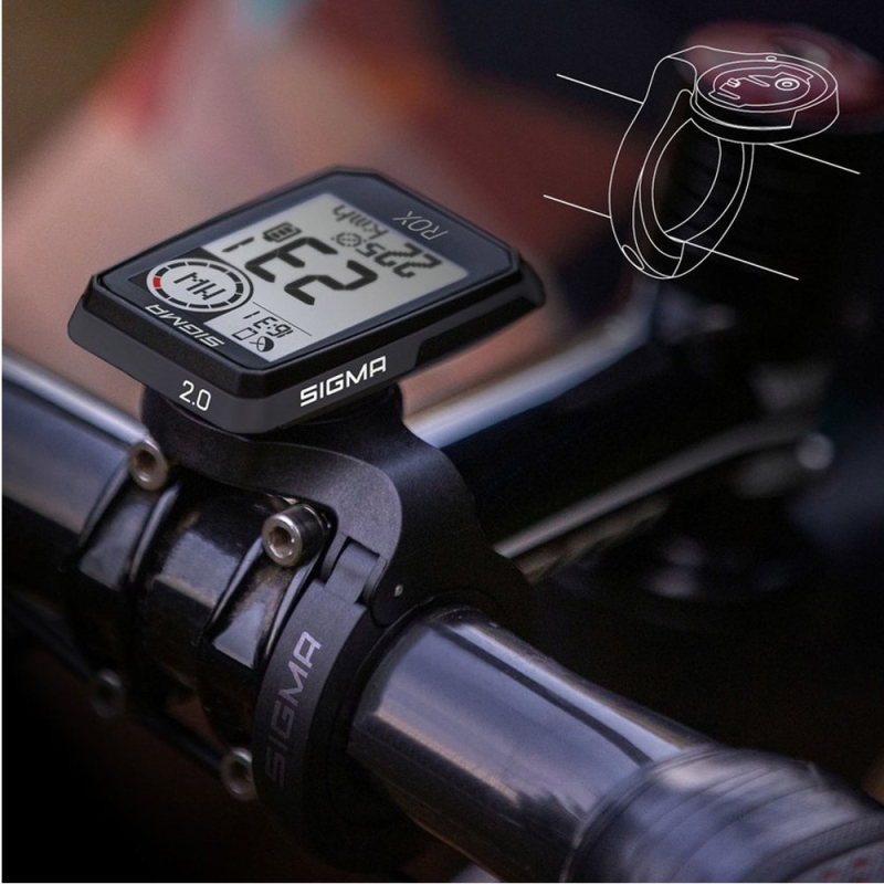 Licznik rowerowy Sigma ROX 2.0 Mount Set czarny