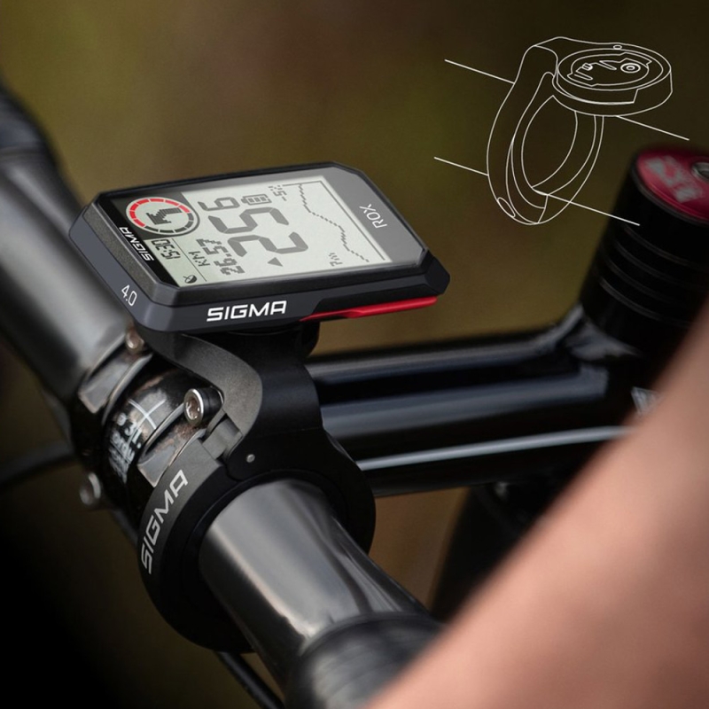 Nawigacja rowerowa Sigma ROX 4.0 HR Set czarny