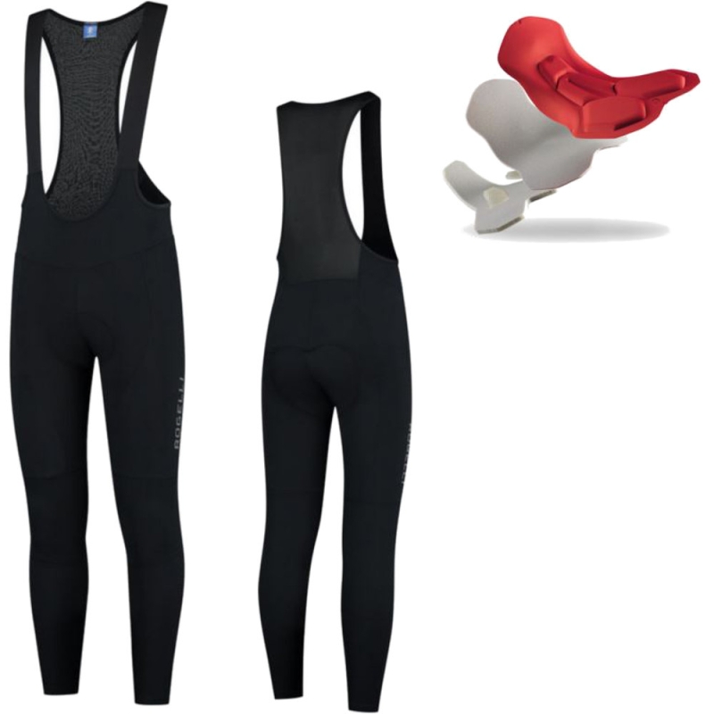 Spodnie rowerowe z szelkami Rogelli Essential czarne