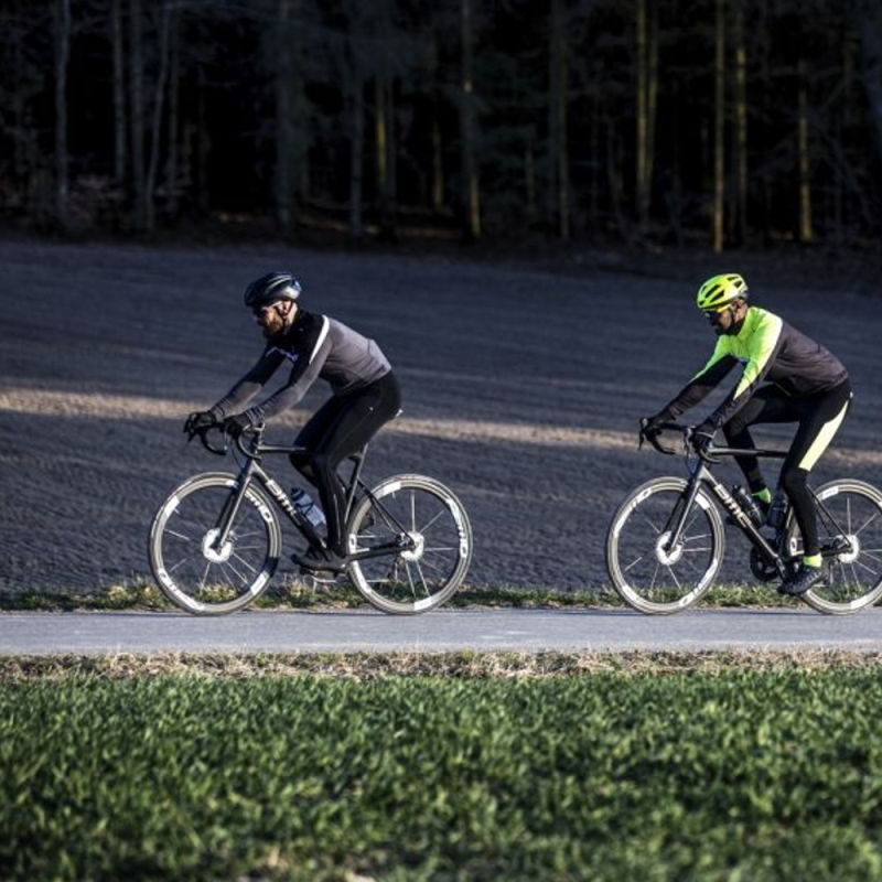 Koszulka rowerowa z długim rękawem Rogelli Course czarno-szara