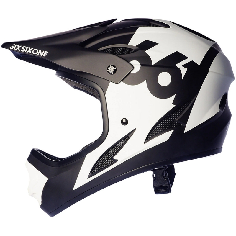 Kask rowerowy Fullface SixSixOne 661 Comp Rental biało-czarny