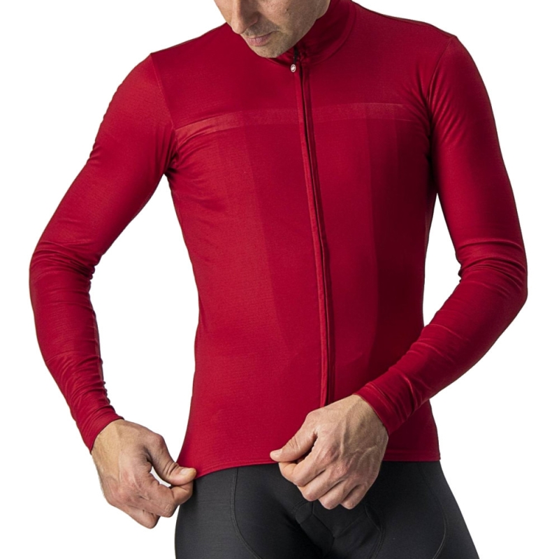 Bluza rowerowa Castelli Pro Thermal Mid LS czerwona