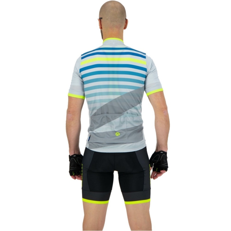 Koszulka rowerowa Rogelli Stripe szara