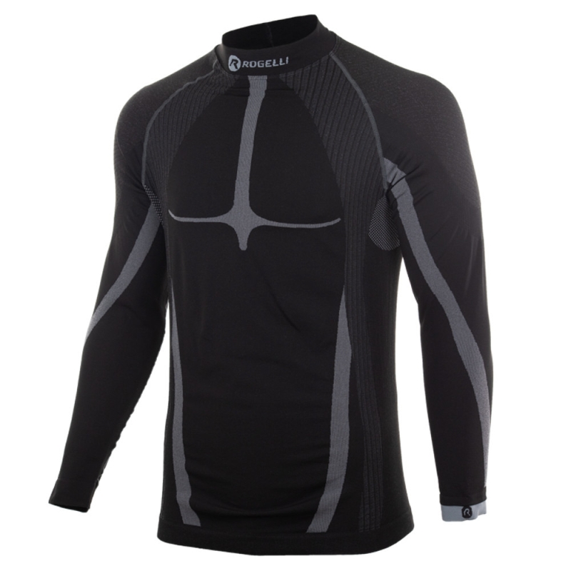 Koszulka z długim rękawem Rogelli Compression czarna