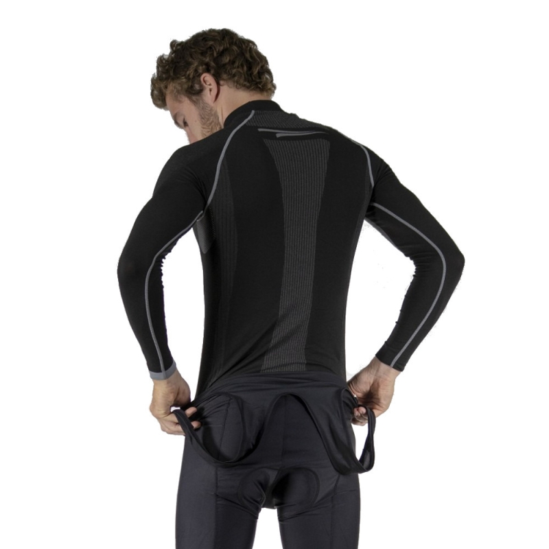 Koszulka z długim rękawem Rogelli Compression czarna