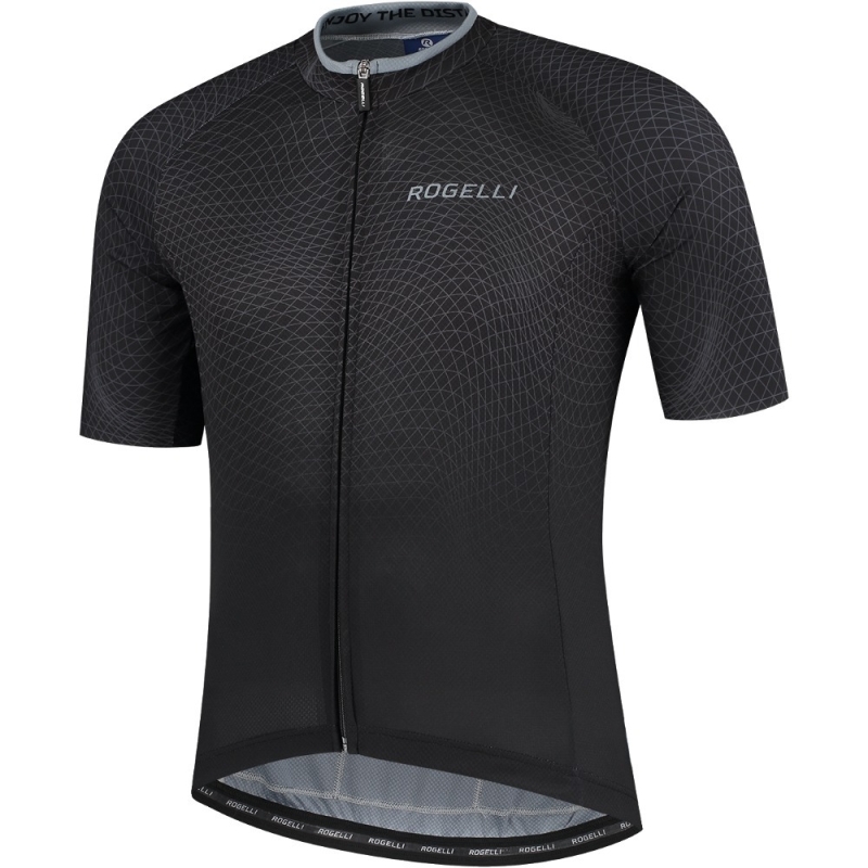 Koszulka rowerowa Rogelli Weave czarno-szara