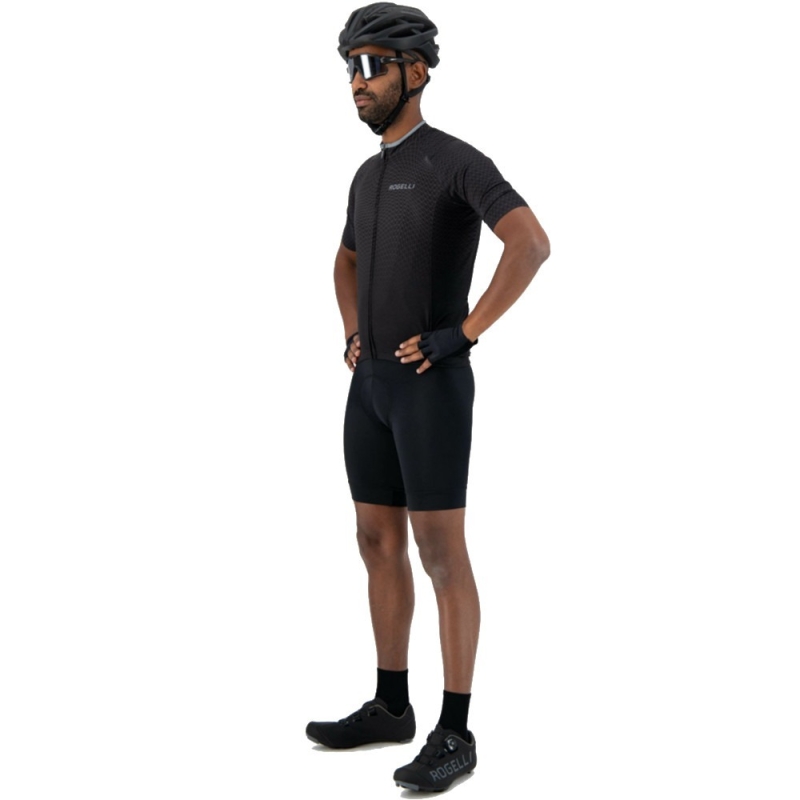Koszulka rowerowa Rogelli Weave czarno-szara