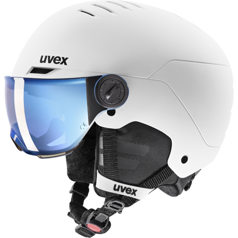 Kask narciarski Uvex Rocket Jr Visor biały