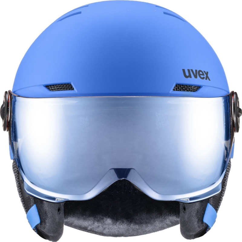 Kask narciarski Uvex Rocket Jr Visor niebieski