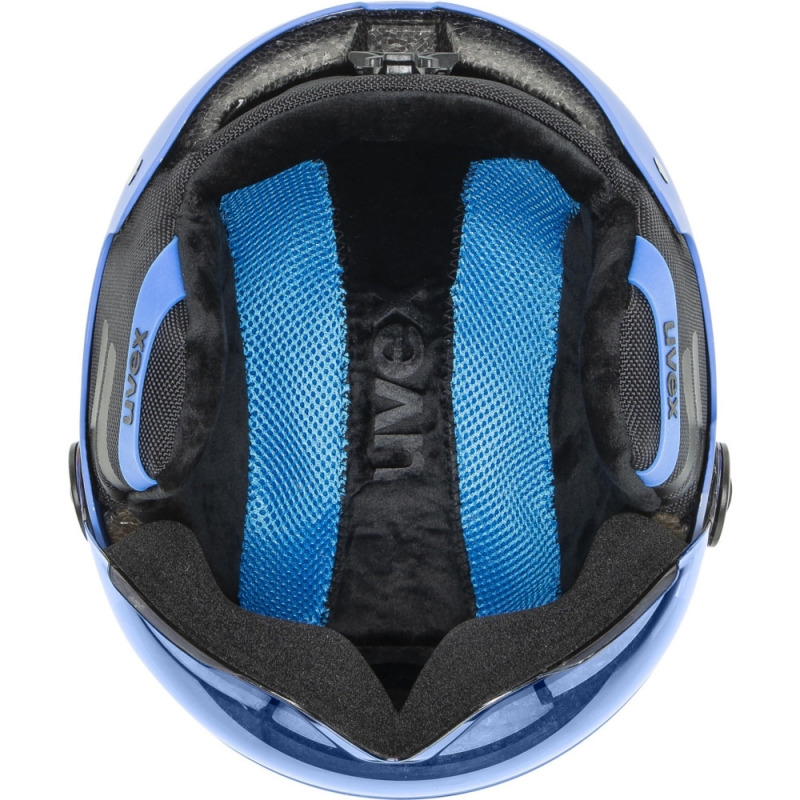 Kask narciarski Uvex Rocket Jr Visor niebieski