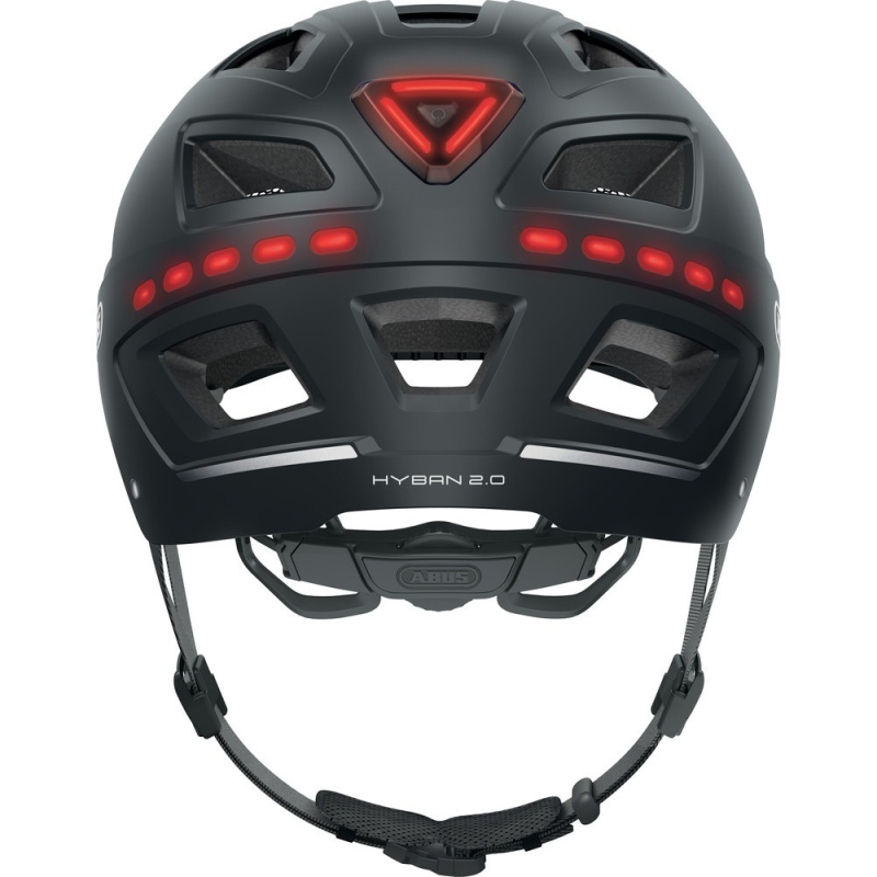 Kask rowerowy Abus Hyban 2.0 LED czarny