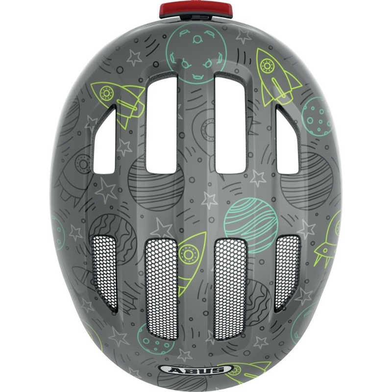 Kask rowerowy Abus Smiley 3.0 LED szary