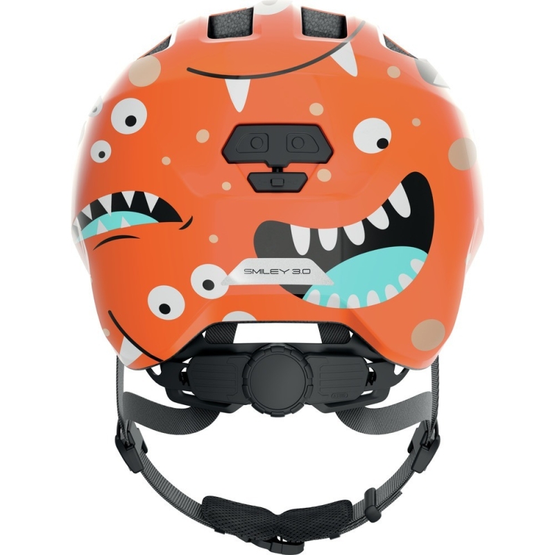 Kask rowerowy Abus Smiley 3.0 pomarańczowo-biały