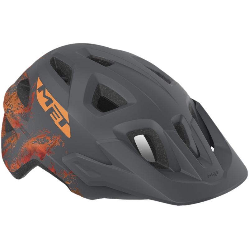 Kask rowerowy MET Eldar szaro-pomarańczowy