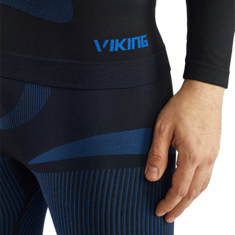 Komplet bielizny termoaktywnej Viking Dante czarno-niebieski