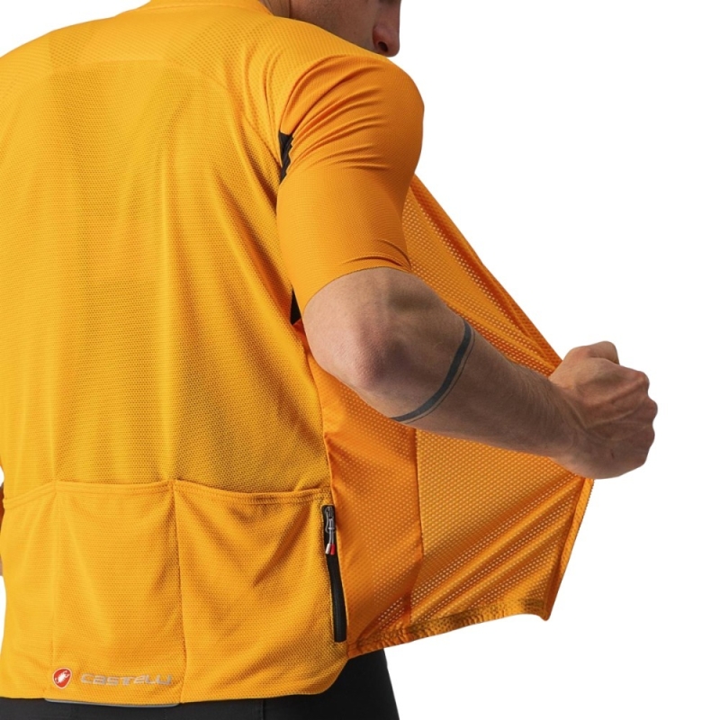 Koszulka rowerowa Castelli Endurance Elite pomarańczowa