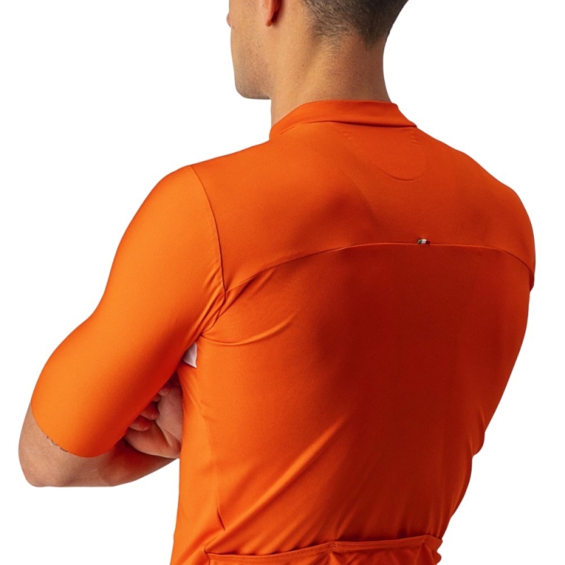 Koszulka rowerowa Castelli Prologo 7 pomarańczowa