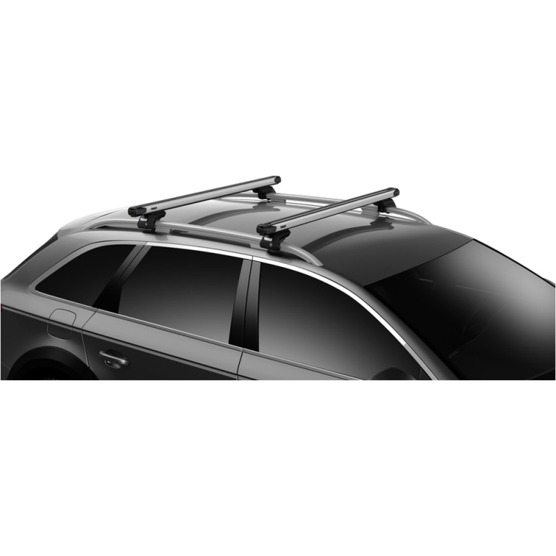 Bagażnik dachowy Thule SlideBar EVO FIAT Doblo Malibu 5-dr MPV 00-09 relingi srebrny