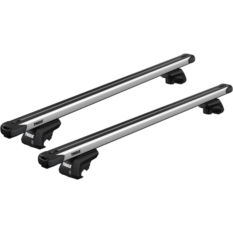 Bagażnik dachowy Thule SlideBar EVO KIA Pride 3-dr Hatchback 97-00 relingi srebrny