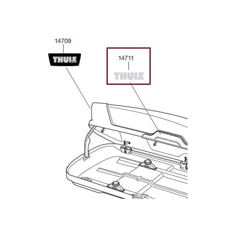 Naklejka Thule Bubblesticker Silver (115x29 mm)