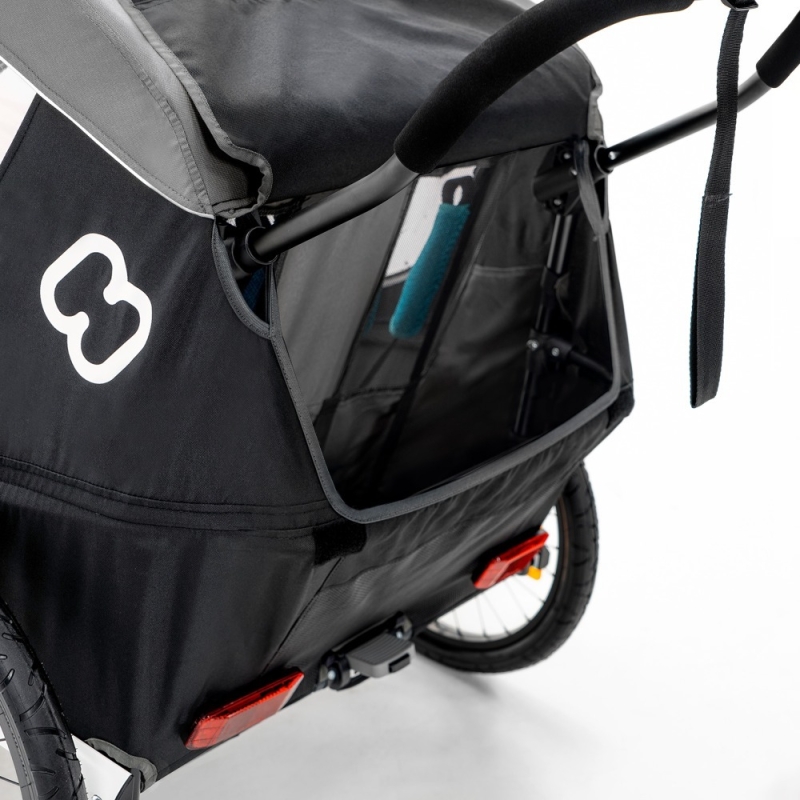 Przyczepka dziecięca Hamax Traveller Twin czarno-szara