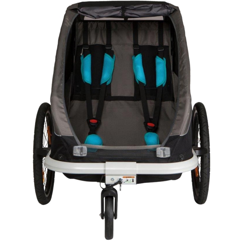 Przyczepka dziecięca Hamax Traveller Twin czarno-szara