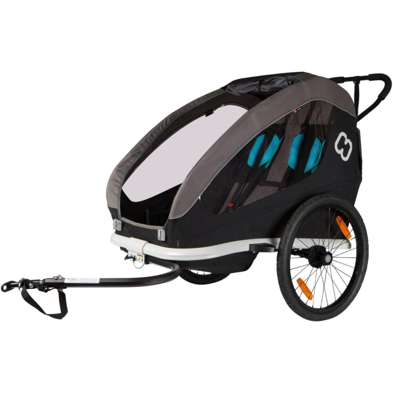 Przyczepka dziecięca Hamax Traveller Twin czarno-szara