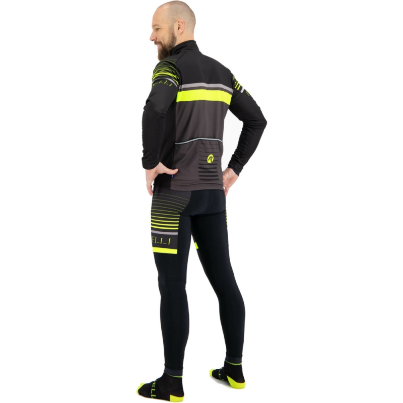 Spodnie rowerowe Rogelli Hero czarno-żółte