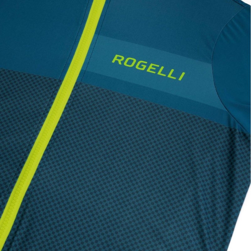 Koszulka rowerowa Rogelli Block niebieska