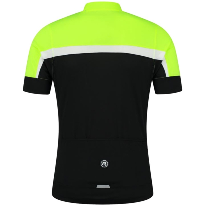 Koszulka rowerowa Rogelli Course czarno-żółta