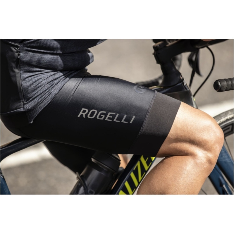 Spodenki rowerowe z szelkami Rogelli Essential czarne