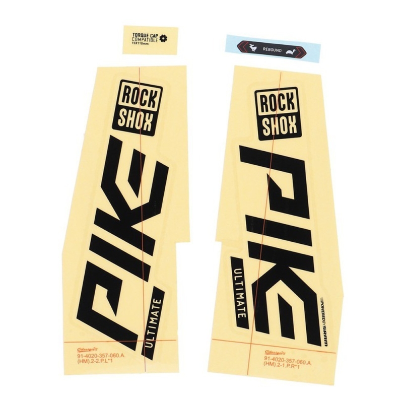 Naklejki na amortyzator Rock Shox Pike Ultimate czarne