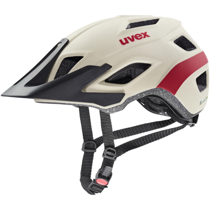 Kask rowerowy Uvex Access beżowo-czerwony