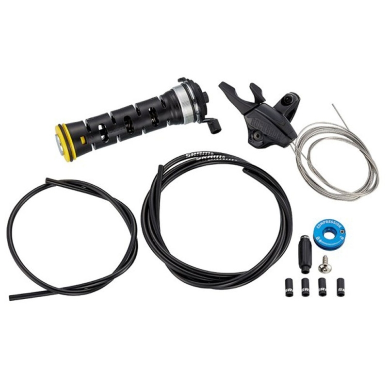 Tłumik kompresji Rock Shox Motion Control Remote Recon Silver / Sektor  Silver + manetka OneLoc (Upgrade Kit)