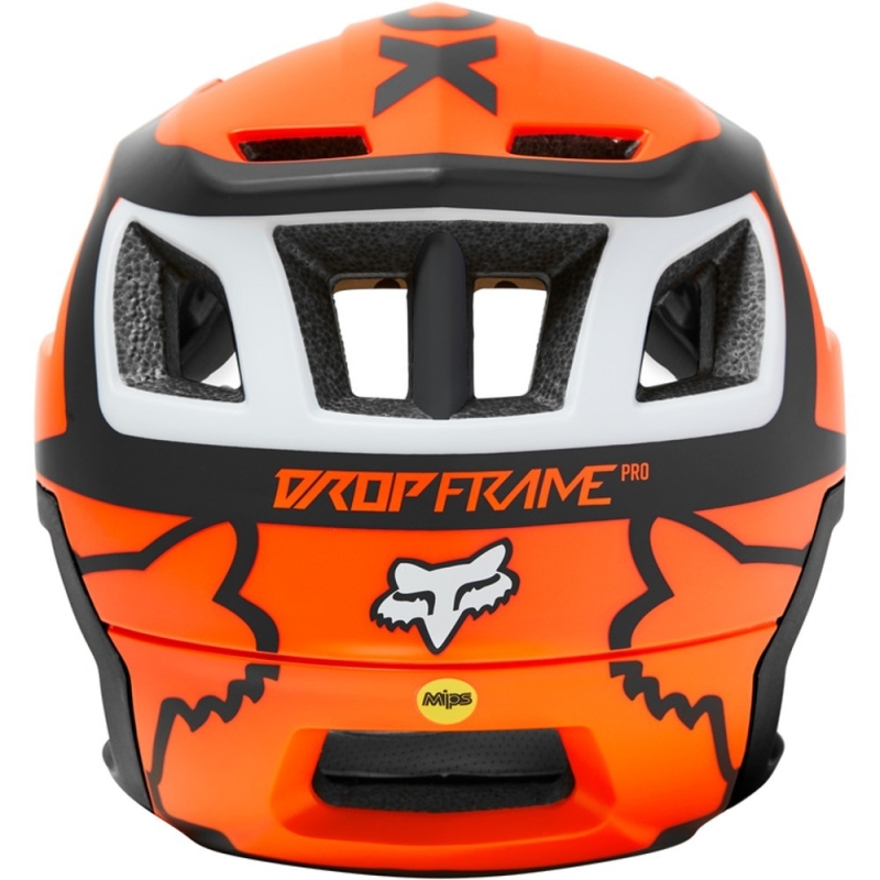 Kask rowerowy Fox Dropframe Pro Dvide pomarańczowy