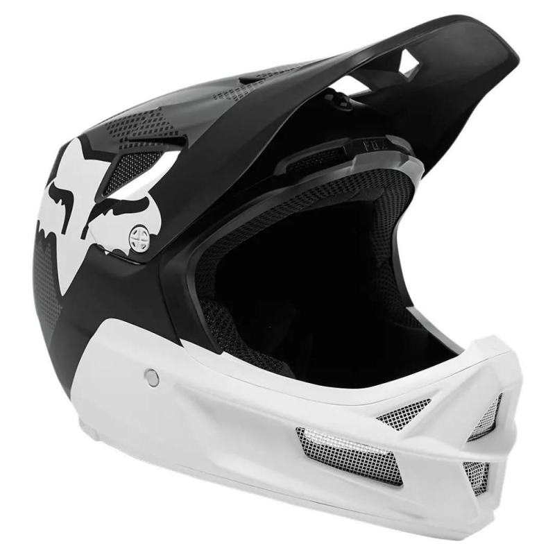 Kask rowerowy Fullface Fox Rampage Comp MIPS szaro-biały