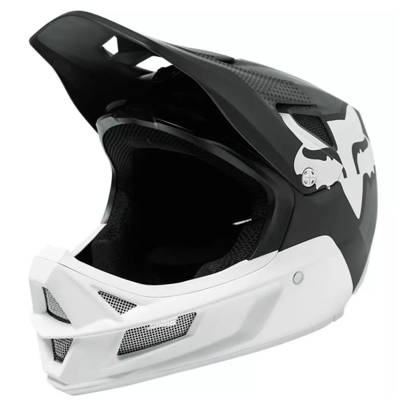 Kask rowerowy Fullface Fox Rampage Comp MIPS szaro-biały