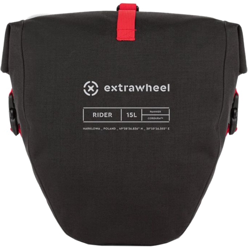 Sakwy Extrawheel Rider Premium czarno-czerwone