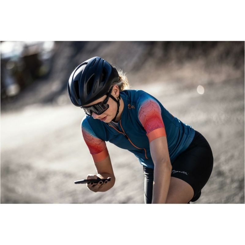 Koszulka rowerowa damska Rogelli Waves niebieska