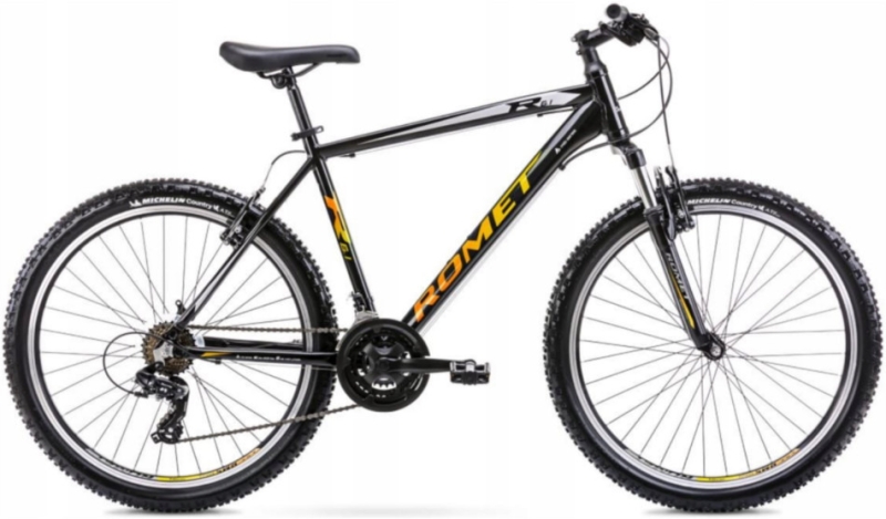 Rower MTB Romet Rambler R6.1 czarno-pomarańczowy