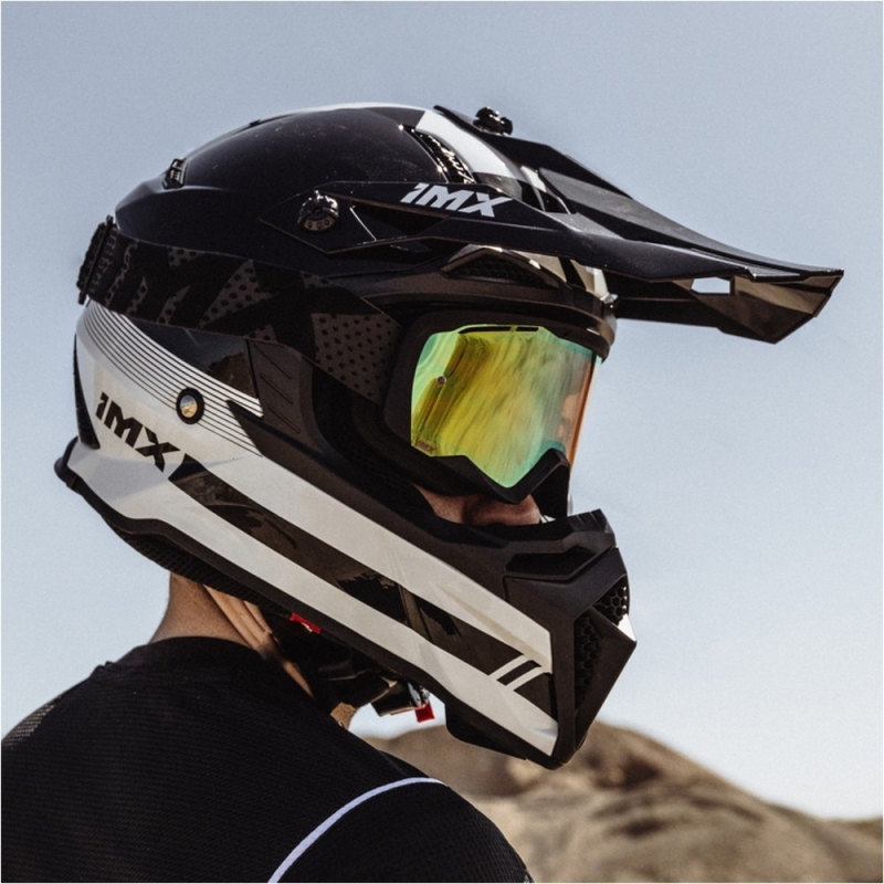 Kask cross IMX FMX-02 czarno-biały