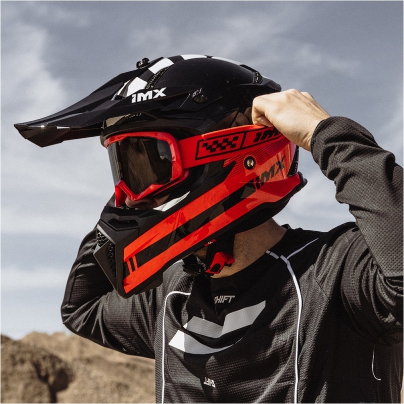 Kask cross IMX FMX-02 czarno-czerwony