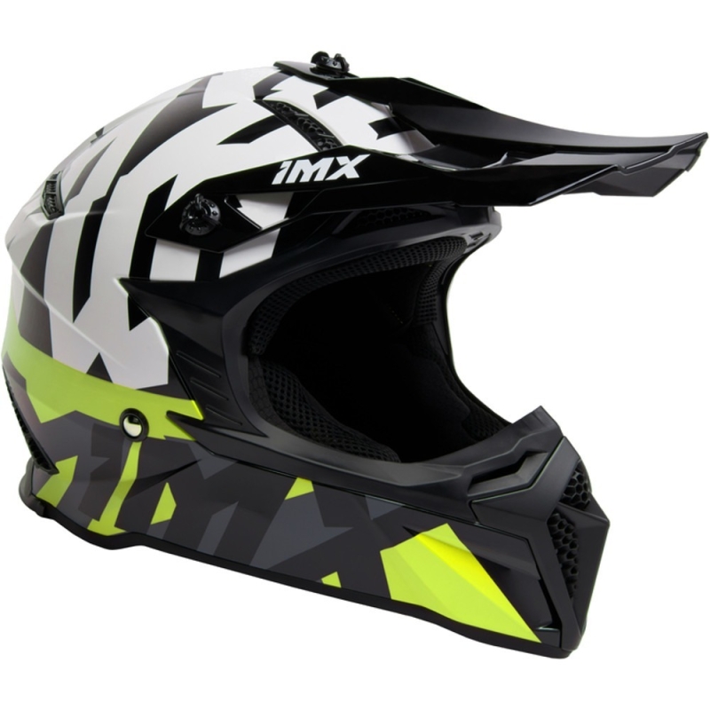 Kask cross IMX FMX-02 biało-żółty